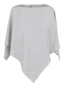 Charlott Lurex Knit Poncho