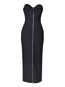 Chb Christian Boaro Zip-Front Straight Dress