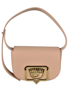 Chiara Ferragni Eyelike Motif Foldover Top Shoulder Bag