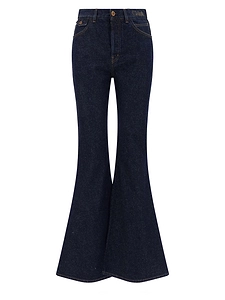 Chloé Logo Embroidered Flared Jeans