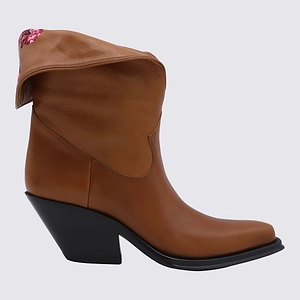 Chloé Floral Embroidered Fold-Over Boots