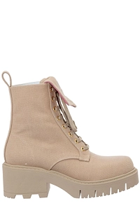 Chiara Ferragni Logo Embossed Denim Boots