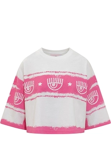 Chiara Ferragni Logo Printed Color-Block T-Shirt