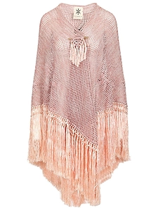 Fringed Openwork Shawl