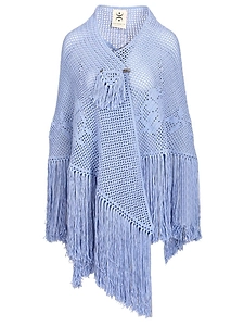 Chiara Is Fringed Openwork Shawl