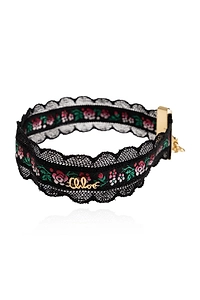 Chloé Folk Floral Lace Choker Necklace