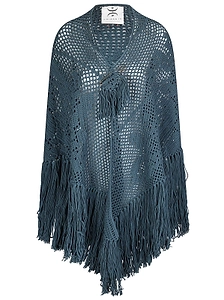 Peonia Fringed Crochet Shawl