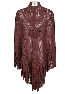 Peonia Crochet Fringe Shawl