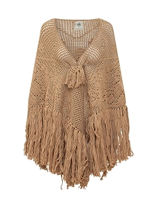 Peonia Fringed Crochet Shawl