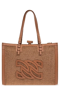 Casadei Braided Accent Tote Bag