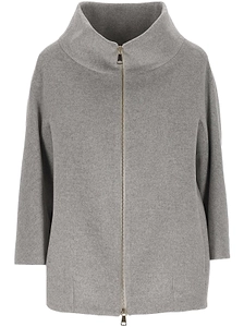 Chiarulli Lisa Zip-Up Funnel Neck Coat