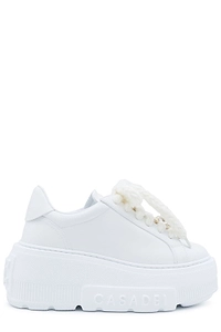 Casadei Round-Toe Lace-Up Sneakers