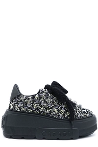 Casadei Textured Platform Low-Top Sneakers