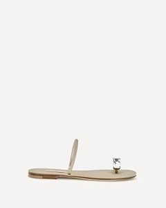Soraya Solar Eclipse Crystal Flat Sandals
