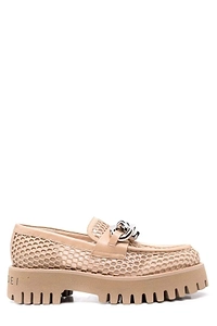 Casadei Trappeur Chain Detail Flat Shoes