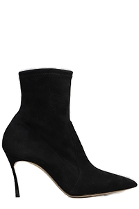 Casadei Pointed-Toe Slip-On Ankle Boots