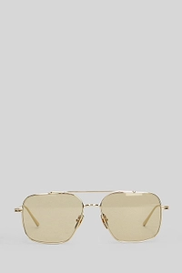 Geometric-Frame Double Bridge Sunglasses