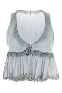 Chloé Atelier Lace-Trim Peplum Top