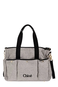 Chloé Kids Embroidered Logo Changing Bag Set