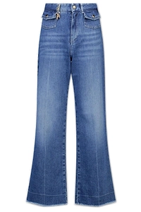 Chloé Kids Frayed Hem Denim Jeans