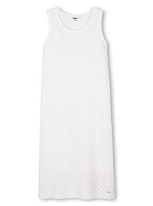 Chloé Kids Knit Design Dress With Logo Patch