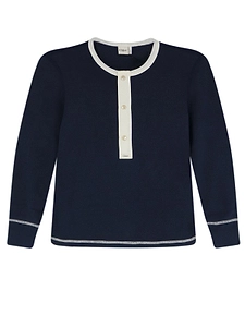 Chloé Contrast Trim Henley Knitted Sweater