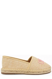 Chloé Kids Logo Embroidered Flat Shoes