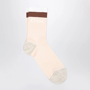 Chloé Kids Logo Intarsia Stretched Socks