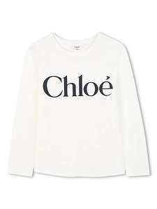Chloé Kids Logo Long-Sleeve Top