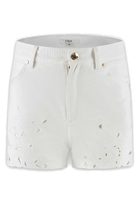 Logo Patch Floral-Embroidered Shorts