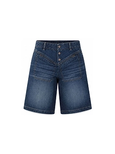 Chloé Kids Logo Patch Denim Shorts