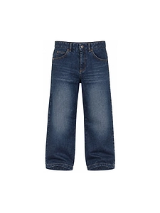 Chloé Kids Logo Patch Straight Leg Jeans