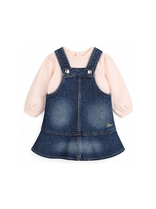 Chloé Kids Logo Plaque Long-Sleeved Dress Set