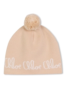 Chloé Kids Logo Pom-Pom Hat
