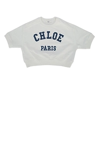 Chloé Kids Logo Printed Crewneck Sweatshirt