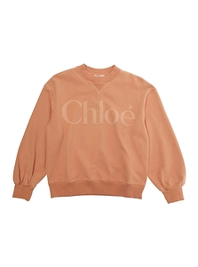 Chloé Kids Logo Printed Crewneck Sweatshirt
