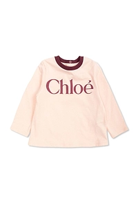 Chloé Kids Logo Printed Crewneck T-Shirt