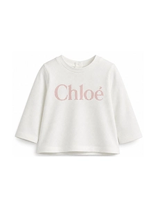 Chloé Kids Logo Printed Crewneck T-Shirt