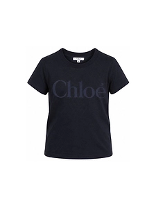 Chloé Kids Logo Printed Crewneck T-Shirt