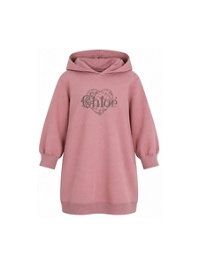 Logo Printed Long-Sleeved Dress