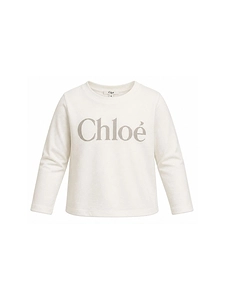 Chloé Kids Logo Printed Crewneck T-Shirt