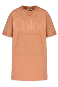 Chloé Kids Logo Printed Sweatshirt Dress