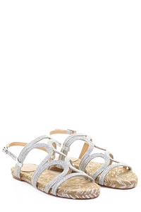 Pitra Metallic Braided Sandals