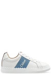 Chloé Kids Logo-Tape Lace-Up Sneakers