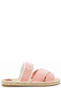 Chloé Kids Logo-Tape Open Toe Sandals