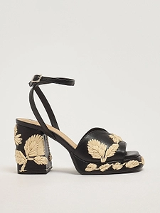 Vasilia Embroidered Heeled Sandals