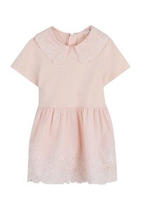 Chloé Kids Peter Pan Collar Floral Lace Dress