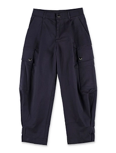Chloé Kids Pleated-Detail Cargo Trousers