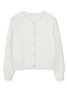 Chloé Kids Round Neck Button Cardigan