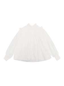 Chloé Kids Ruffle Detailed Straight Hem Shirt